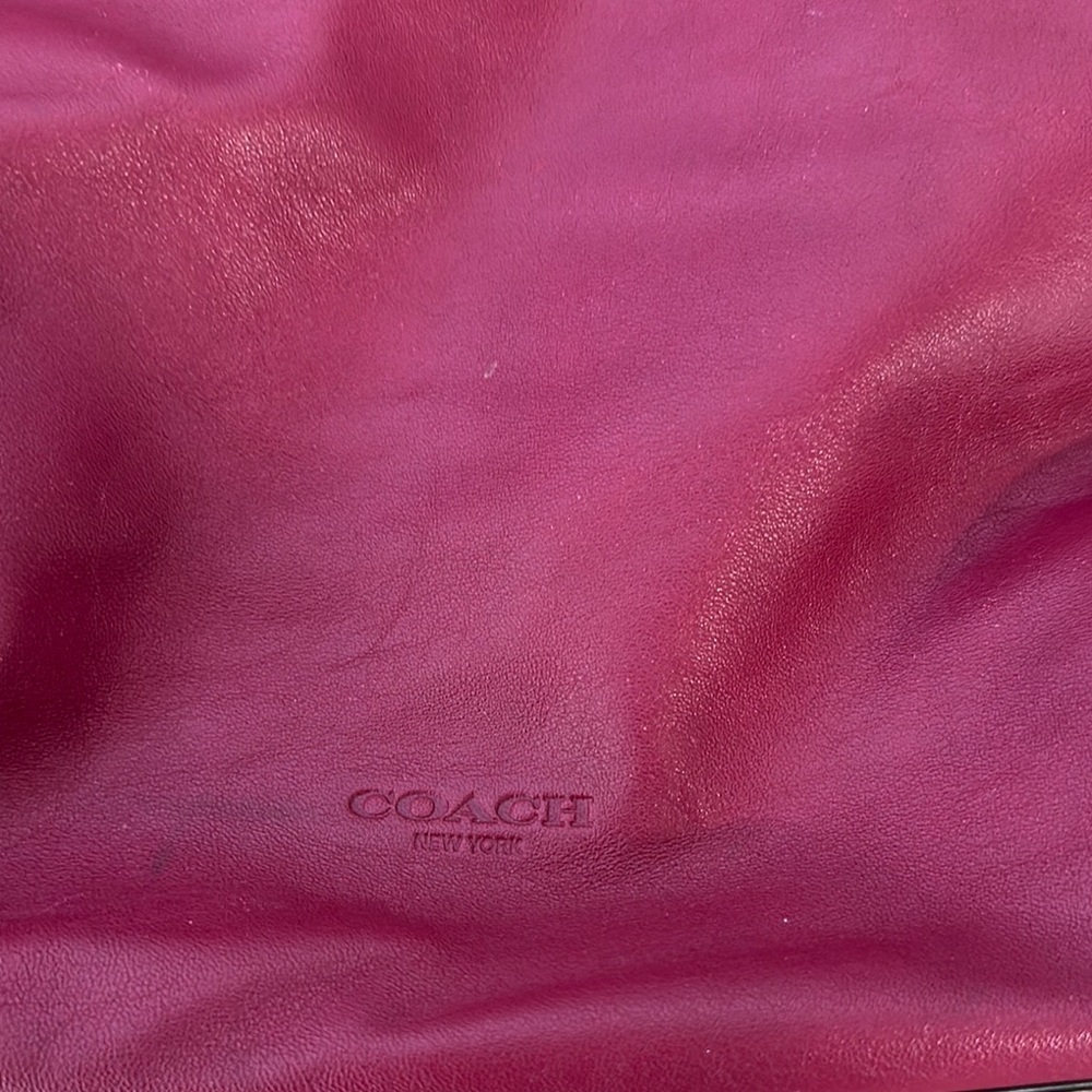 Coach Berry Leather Tote with Gold Hardware - Picture 7 of 15